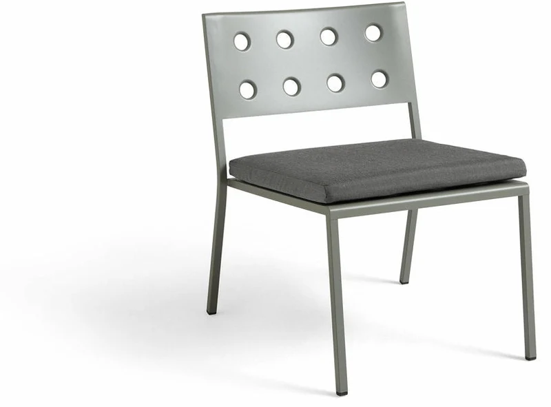 Coussin carré de chaise poivre noir 50 cm Balcony - HAY