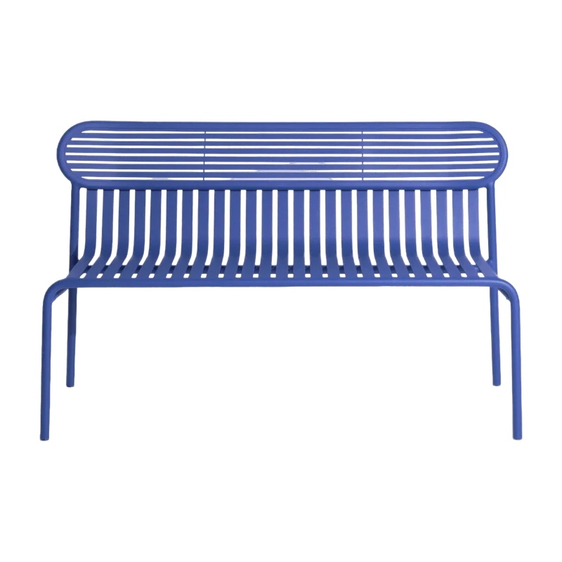 Banc de jardin en aluminium bleu Week-End - Petite Friture