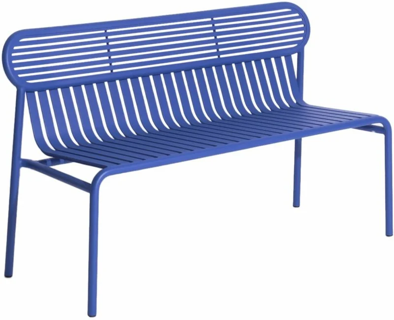 Banc de jardin en aluminium bleu Week-End - Petite Friture