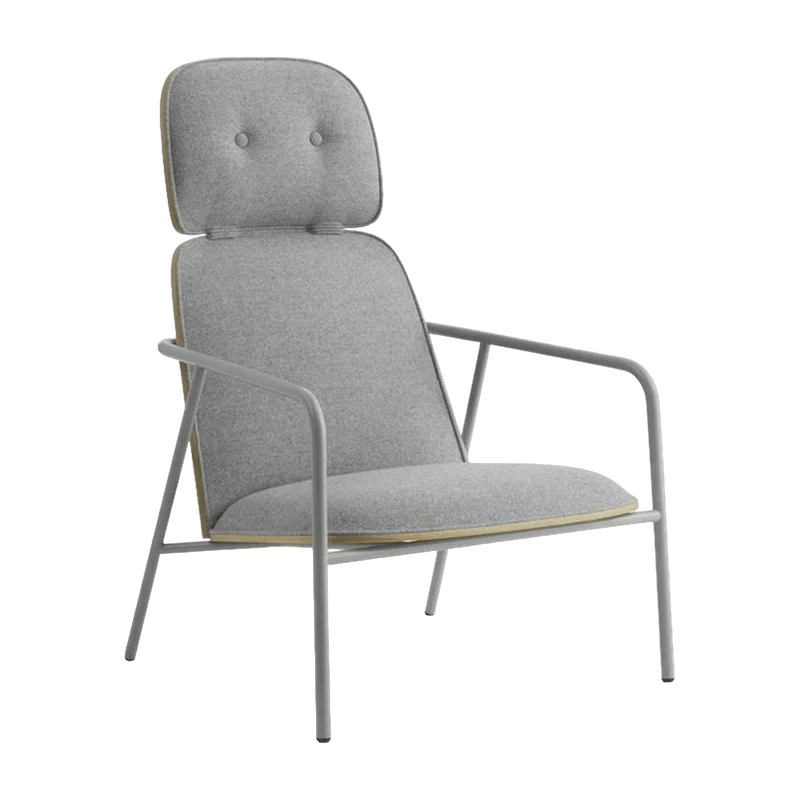 Pad Lounge Chair High Grey Steel - Normann Copenhagen