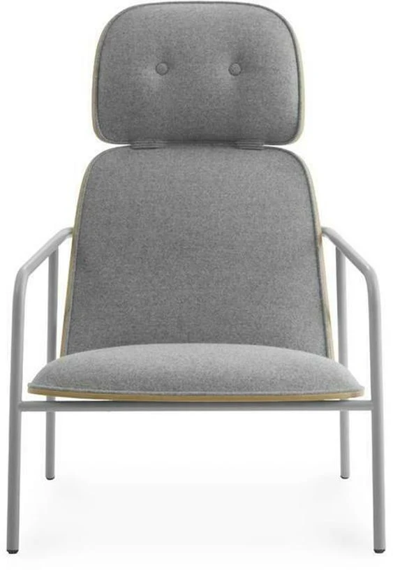 Pad Lounge Chair High Grey Steel - Normann Copenhagen