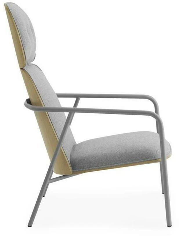 Pad Lounge Chair High Grey Steel - Normann Copenhagen