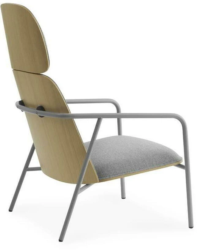 Pad Lounge Chair High Grey Steel - Normann Copenhagen