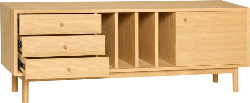 Buffet en bois de chêne naturel 140x37x50cm Nobby - Hübsch