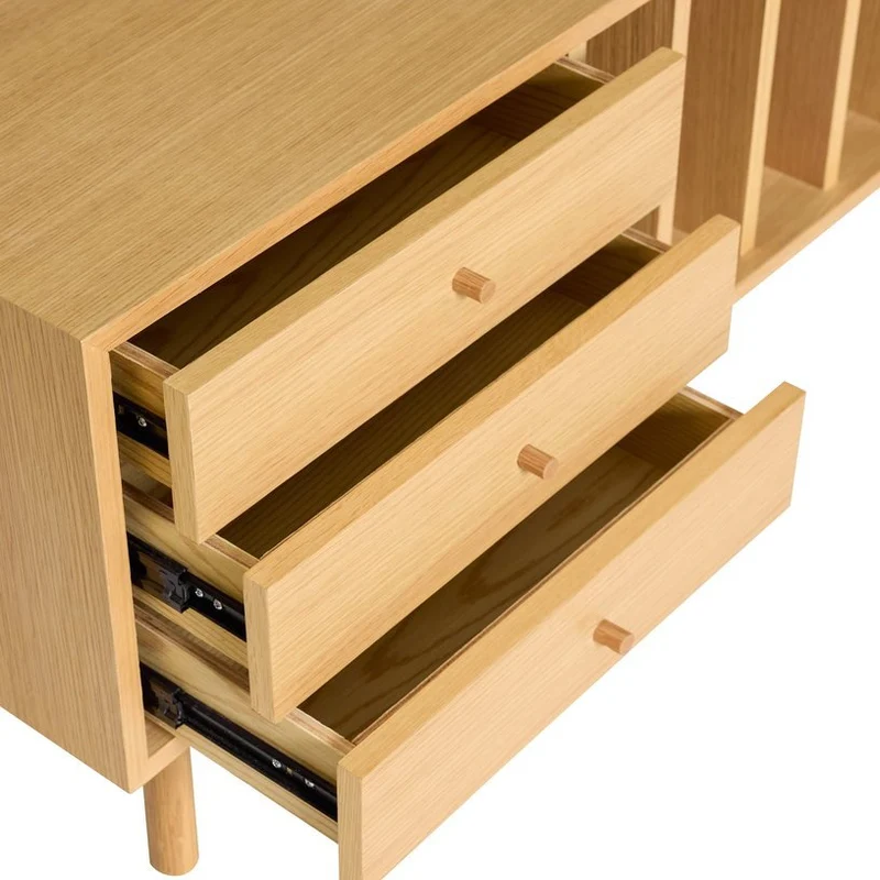 Buffet en bois de chêne naturel 140x37x50cm Nobby - Hübsch