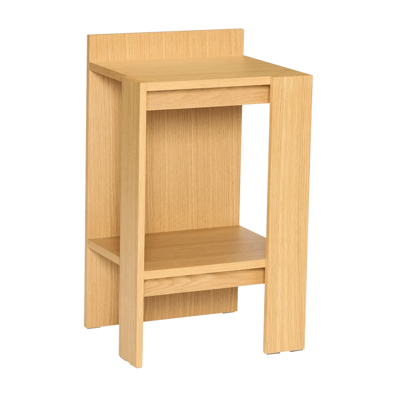 Table de chevet en bois de chêne naturel 42x37x70cm Merge - Hübsch
