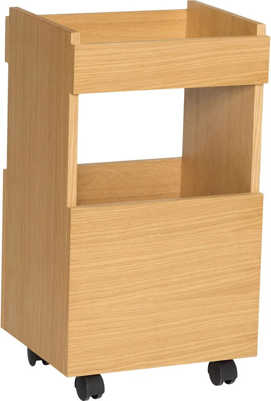 Chariot en bois de chêne naturel 40x35x70cm Forma - Hübsch