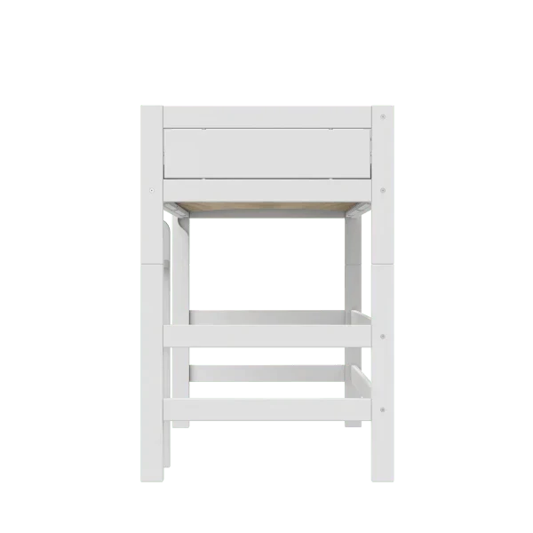 Lifetime Kidsrooms Mittelhochbett mit Leiter 152 cm - Original Weiss