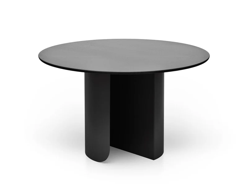 Table à manger ronde en chêne noir et acier noir 120x74cm Plateau - Fest Amsterdam