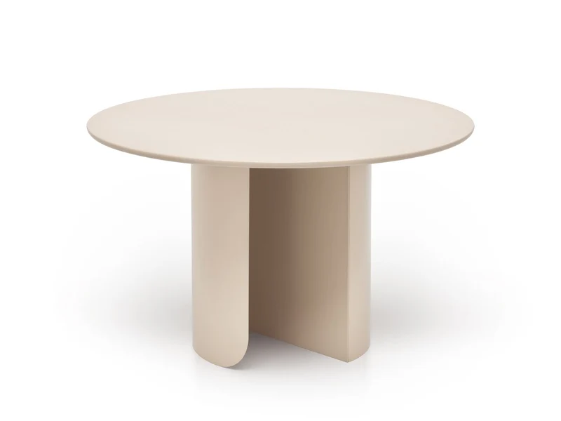 Table à manger ronde en chêne beige et acier beige 120x74cm Plateau - Fest Amsterdam