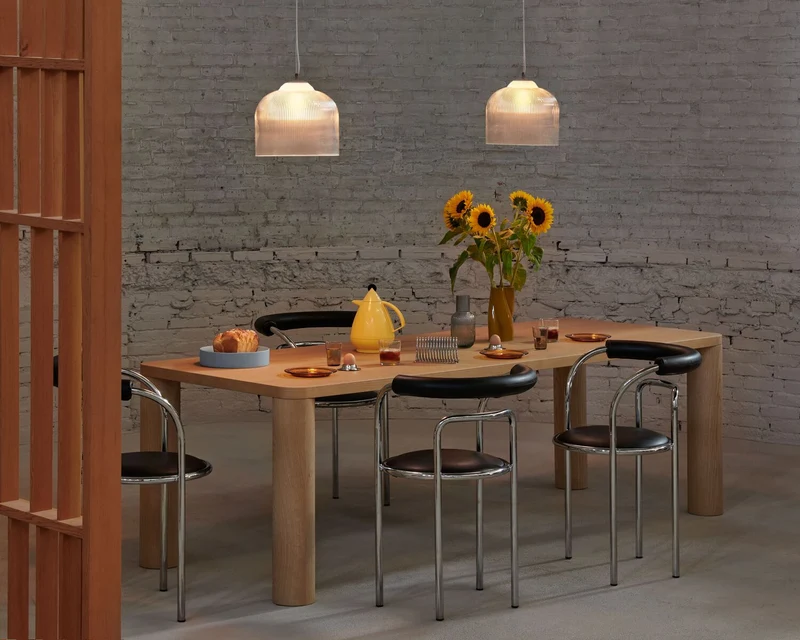 Table à manger rectangulaire en frêne naturel 220x90x74cm Harvey - Fest Amsterdam