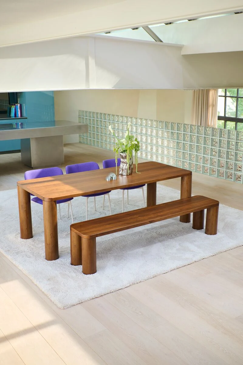 Table à manger rectangulaire en noyer 220x90x74cm Harvey - Fest Amsterdam