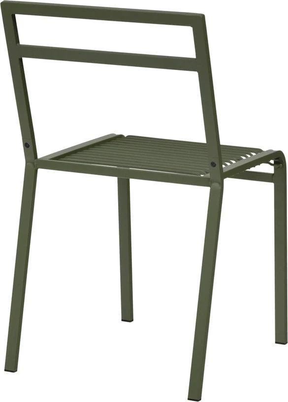 Chaise de jardin en acier vert forêt Oto - noo.ma