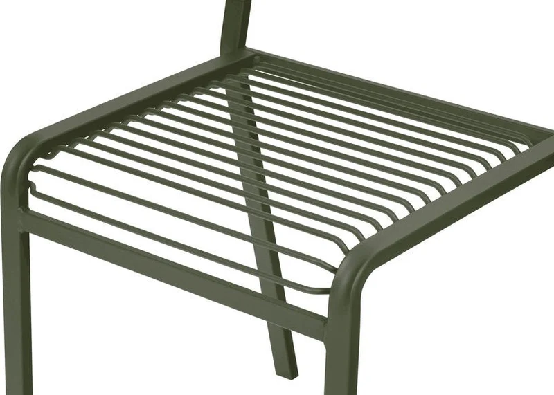 Chaise de jardin en acier vert forêt Oto - noo.ma