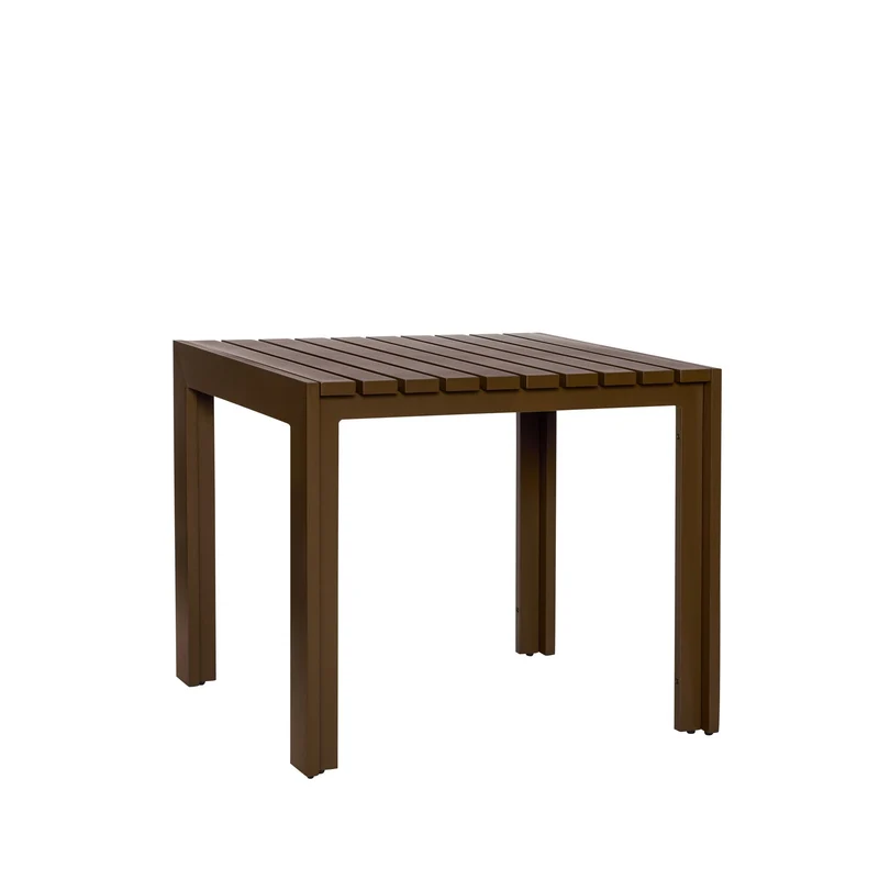 Table à manger de jardin rectangulaire en acier marron 89x80x76cm Haus - Hübsch