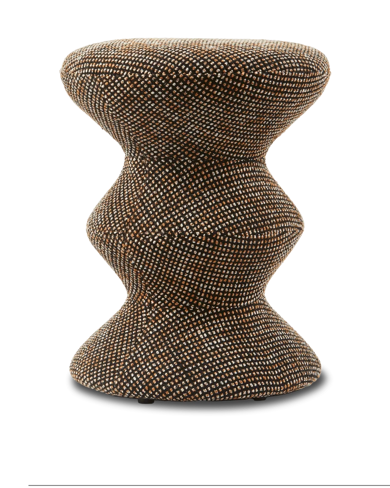 Tabouret en tissu marron Soft 36x47cm Zig Zag - Pols Potten