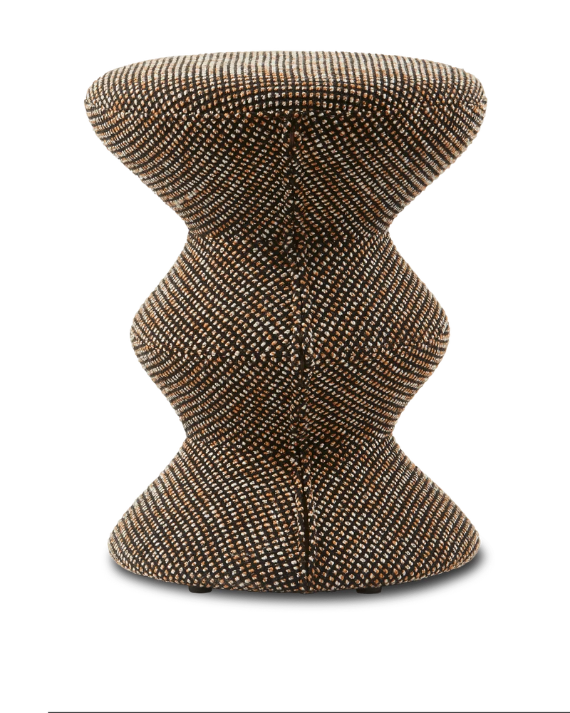 Tabouret en tissu marron Soft 36x47cm Zig Zag - Pols Potten
