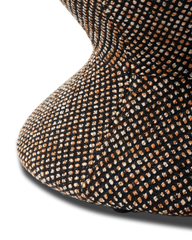 Tabouret en tissu marron Soft 36x47cm Zig Zag - Pols Potten