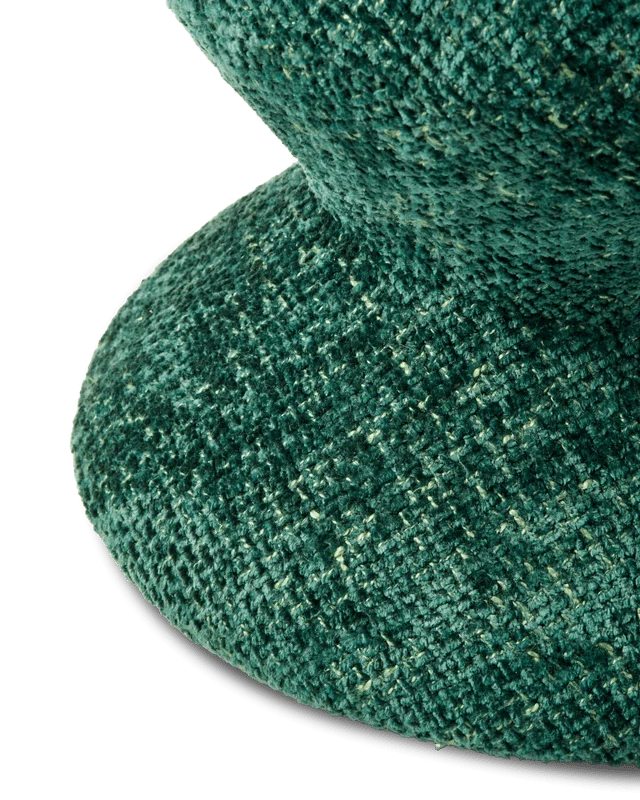 Tabouret en tissu vert foncé Soft 36x47cm Zig Zag - Pols Potten