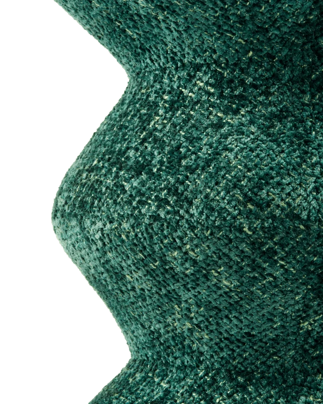 Tabouret en tissu vert foncé Soft 36x47cm Zig Zag - Pols Potten