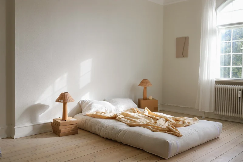 Canapé convertible en coton bleu pétrole 90x122x66cm Hippo - Karup Design