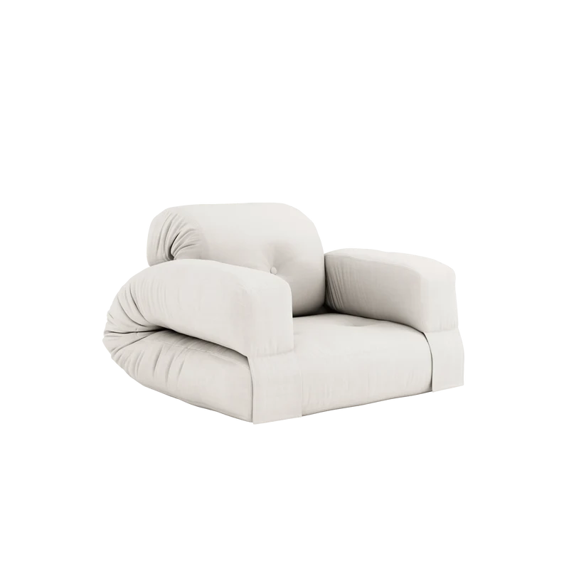 Canapé convertible en coton natural 90x122x66cm Hippo - Karup Design