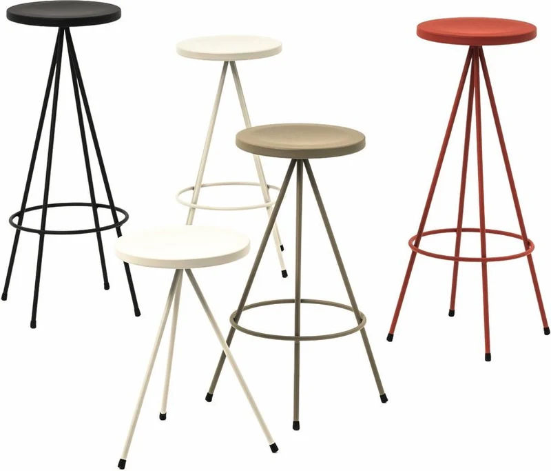 Tabouret en acier gris olive 75 cm Nuta - Mobles 114