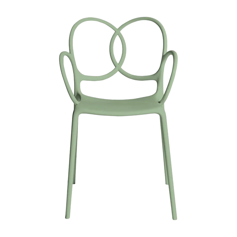 Chaise avec accoudoirs en polypropylène verte Sissi - Driade