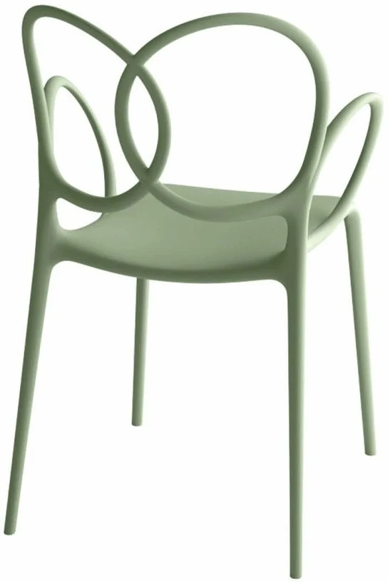 Chaise avec accoudoirs en polypropylène verte Sissi - Driade