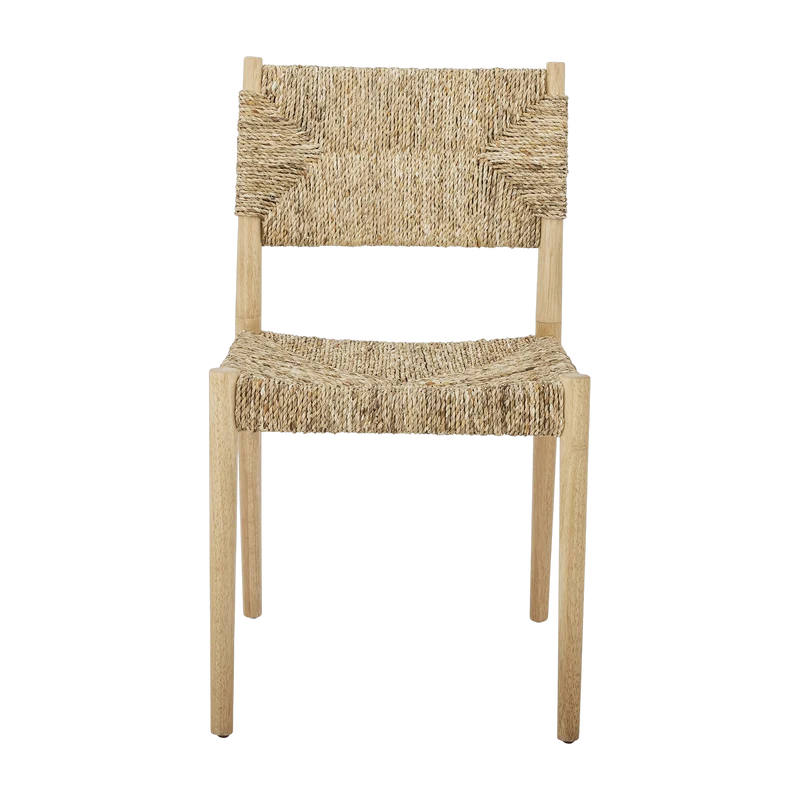 Chaise de salle à manger en jacinthe d'eau et bois Saran - Bloomingville