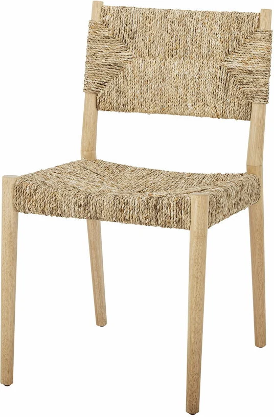 Chaise de salle à manger en jacinthe d'eau et bois Saran - Bloomingville
