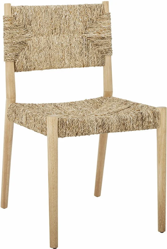 Chaise de salle à manger en jacinthe d'eau et bois Saran - Bloomingville
