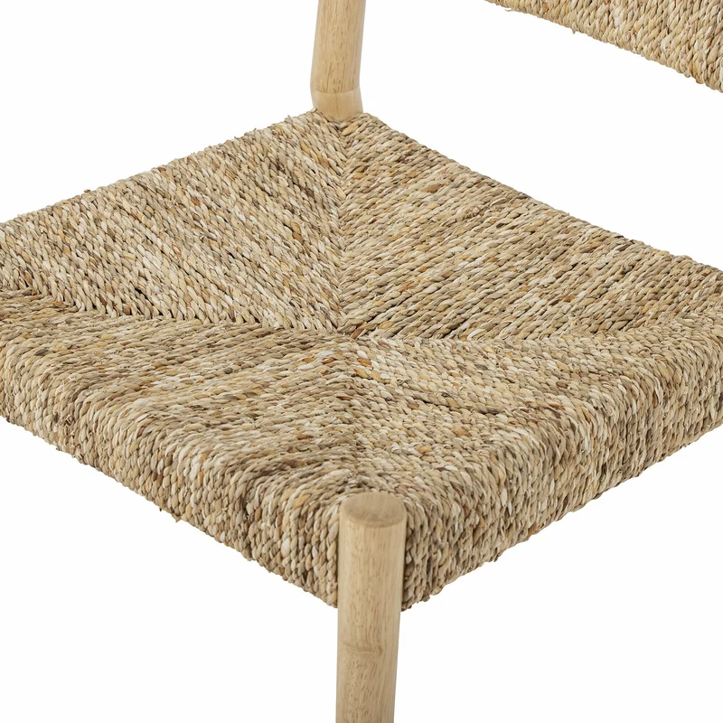 Chaise de salle à manger en jacinthe d'eau et bois Saran - Bloomingville