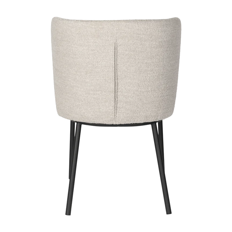 Chaise en tissu beige et métal noir Marius - The Cool Republic