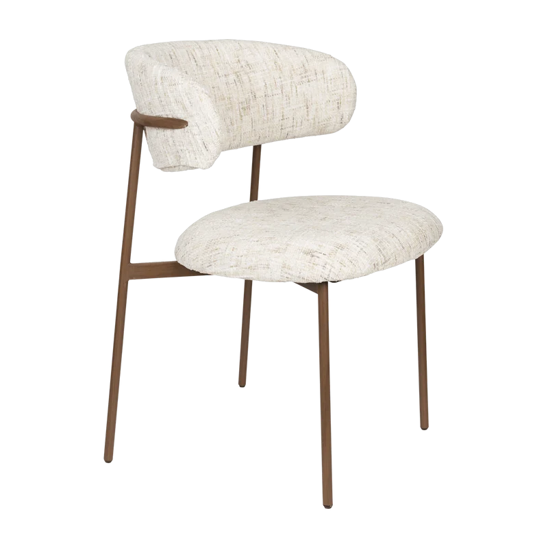Chaise en tissu blanc Finn - The Cool Republic