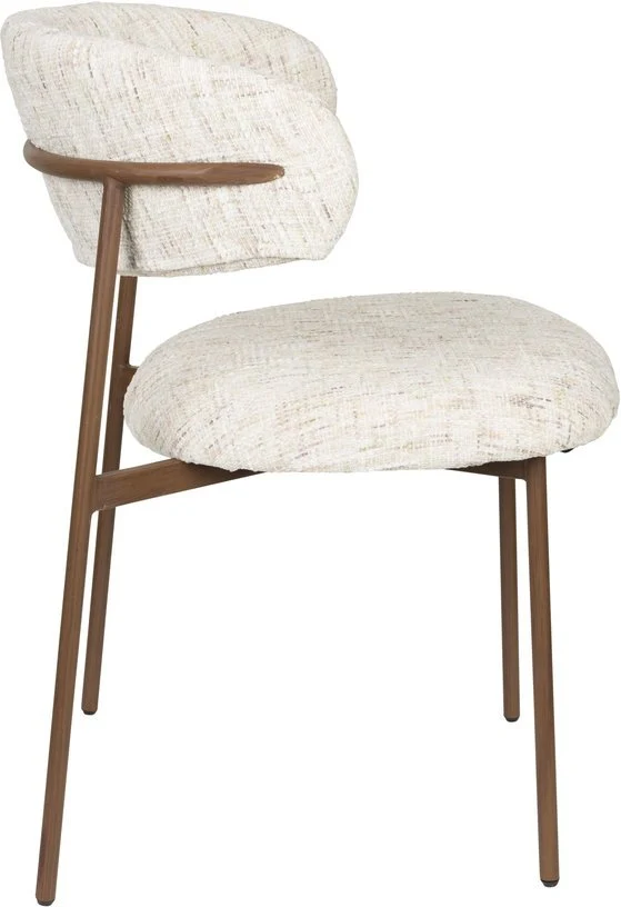 Chaise en tissu blanc Finn - The Cool Republic