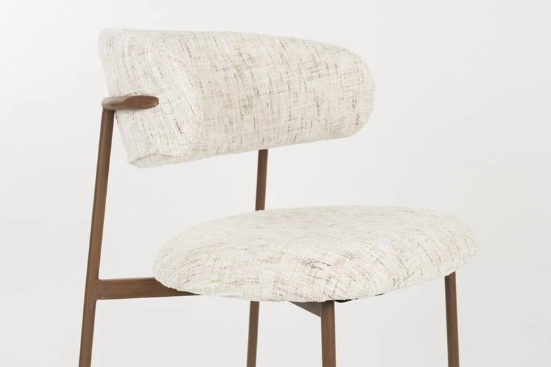 Chaise en tissu blanc Finn - The Cool Republic