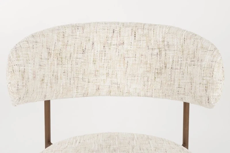 Chaise en tissu blanc Finn - The Cool Republic