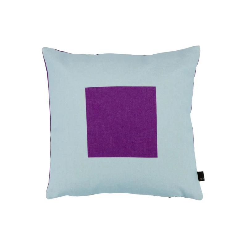 Coussin carré en tissu violet et bleu 45x45cm Square - Fest Amsterdam