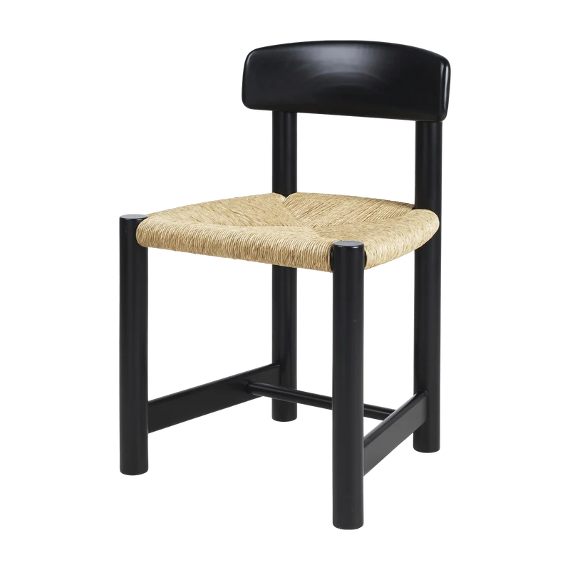 Chaise en bois de pin noir Daumiller - Gubi