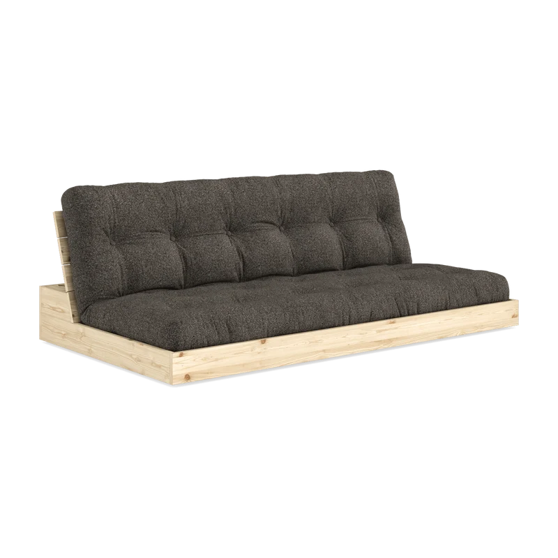 Canapé convertible en pin 196x166cm avec son futon mellow brown Base - Karup Design