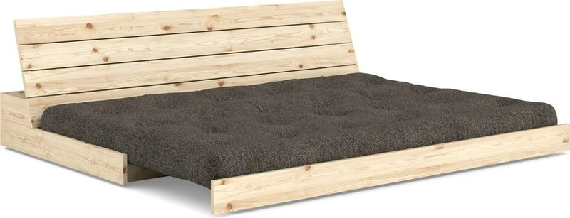 Canapé convertible en pin 196x166cm avec son futon mellow brown Base - Karup Design
