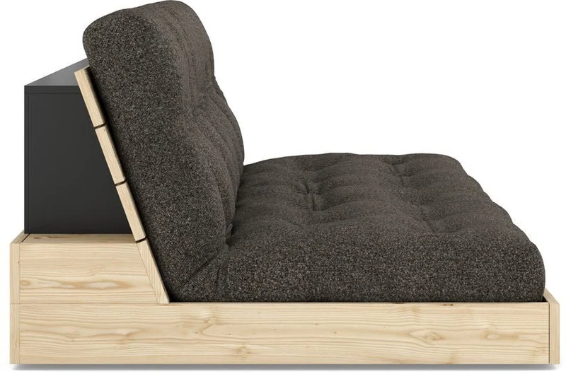 Canapé convertible en pin 196x166cm avec son futon mellow brown Base - Karup Design