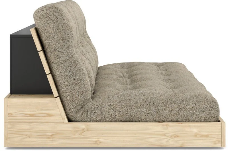 Canapé convertible en pin 196x166cm avec son futonwarm sand Base - Karup Design