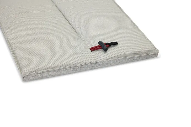 Coussin rayé gris clair pour banc d'extérieur fred's 160x40cm - Fatboy