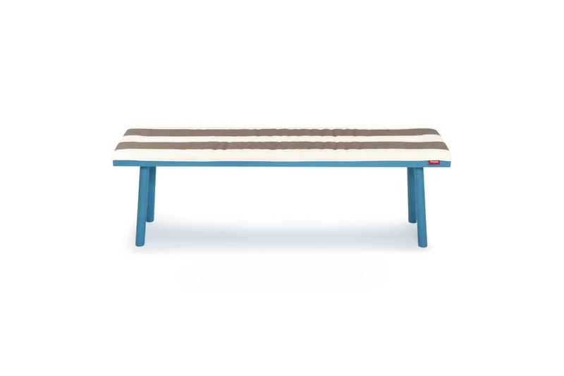Coussin rayé cacao et crème pour banc d'extérieur fred's 160x40cm - Fatboy