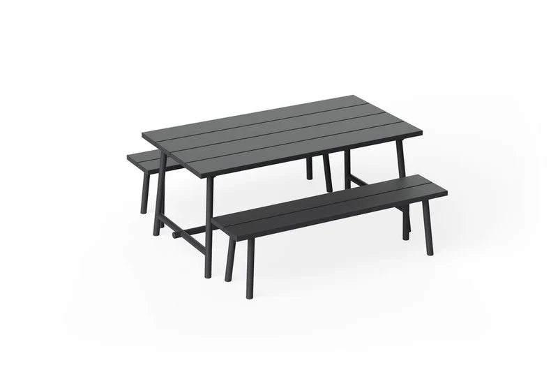 Banc d'extérieur en aluminium noir 160x40x46,5cm Fred's - Fatboy