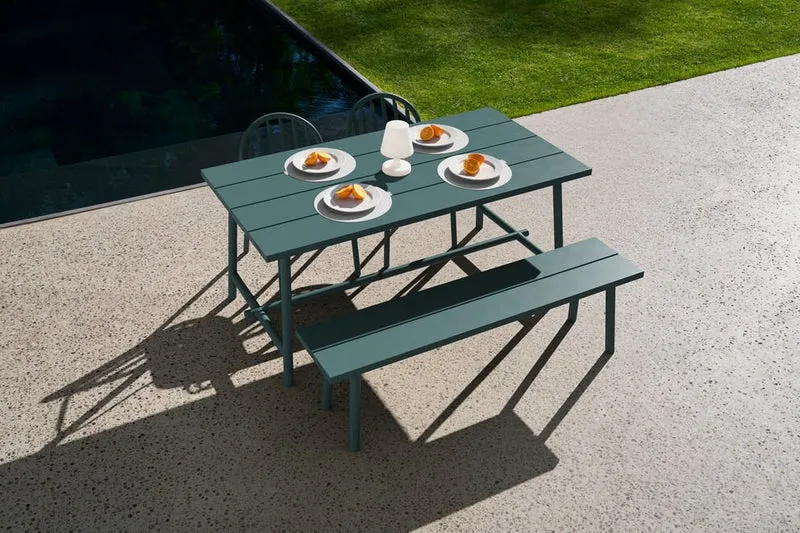 Banc d'extérieur en aluminium vert 160x40x46,5cm Fred's - Fatboy