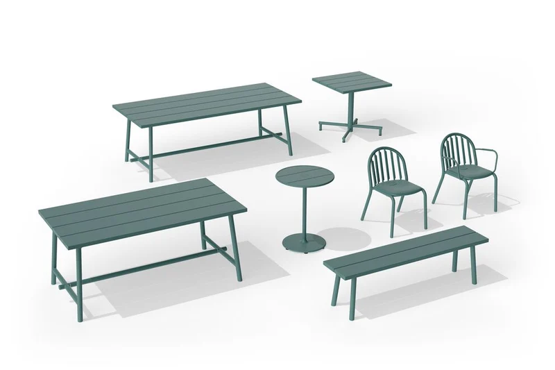 Banc d'extérieur en aluminium vert 160x40x46,5cm Fred's - Fatboy