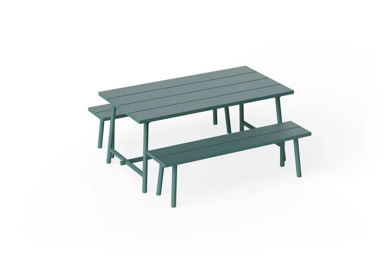 Banc d'extérieur en aluminium vert 160x40x46,5cm Fred's - Fatboy